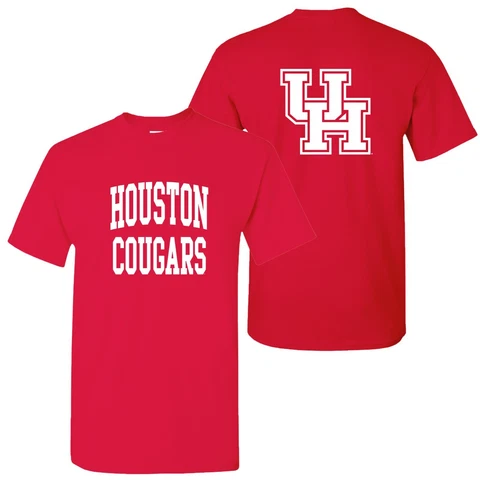 University of Houston Cougars Front and Back Print T-Shirt - Red Cover