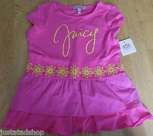 Juicy Couture pink top t-shirt tunic girl 5-6 y BNWT New designer - Picture 1 of 4