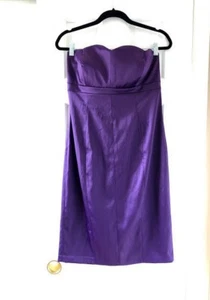 Jessica Simpson Damen trägerloses lila tailliertes Kleid Gr. 12 neu - Bild 1 von 6