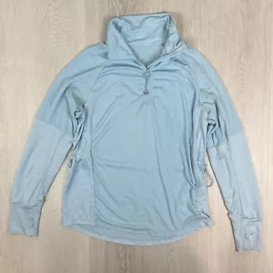 Lorna Jane Womens Light Blue 1/4 Zip Tracksuit Jacket Windbreaker Size M Approx - Picture 1 of 13