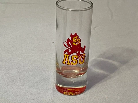 Arizona State University Devils Logo Bottom Shot Glass  4" Cover