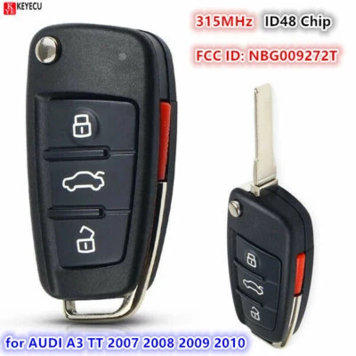 for AUDI A3 TT 2007 2008 2009 2010 FLIP KEY KEYLESS ENTRY REMOTE FOB NBG009272T - Image 1 of 3