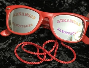 Vintage Early 1990s Arkansas Razorbacks Hogs Mirrored Sunglasses - Picture 1 of 12