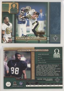 1999 Pacific Omega Platinum Blue /75 Andre Hastings #147