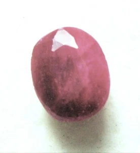 BAJO GRADO 3,66 quilates FACETADO 9 x 7,5 x 4,5 mm CORTE OVALADO RUBÍ ÁFRICA # 74 - Imagen 1 de 1