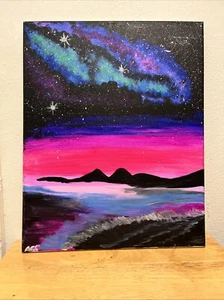 Landscape Painting Night Sky Sunset - Imagen 1 de 4