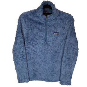 Patagonia Los Gatos 1/4 Zip Teddy Pile Fleece Blue Women's Size Small S - Picture 1 of 8