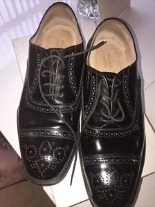 Men’s Roland Cartier Black Leather Brogues Oxford Formal Dress Shoes UK 10, (L) - Picture 1 of 4