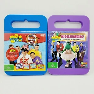 2x The Wiggles DVDs Wiggledancing Live In Concert , Sailing Around the World R4 - Picture 1 of 4
