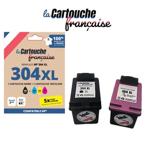 Cartouche Compatible HP Pack 304XL Noire et Couleurs - Photo 1/3