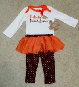Baby Girls Thanksgiving Outfit Romper Leggings Baby Essentials 6 Months NEW - Picture 1 of 4