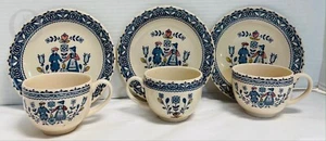 Vintage*Staffordshire Old Granite Hearts Flowers*6pc* Set*Johnson Bros*England - Picture 1 of 5