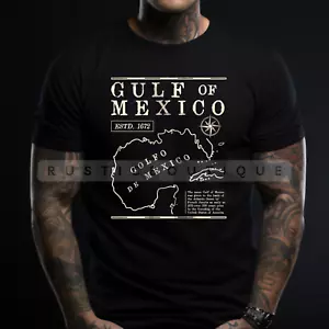 Gulf of Mexico Shirt, Gulf of Mexico 1672 Historic Map Women Men T-shirt - Picture 1 of 2