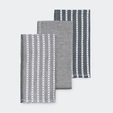 Extra Large Tea Towels Grey Chambray - 3 Pack  Kitchen Towels Cotton Dish Towels