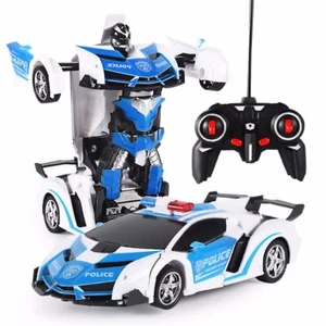 1:18 Transformer RC Robot Car Remote Control 2 IN 1 Kids Boy Toy Xmas B-Day Gift - Picture 1 of 12