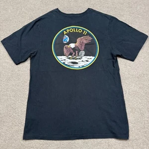 Vans x NASA Boys Shirt Black Extra Large Short Sleeve Apollo 11 Logo Casual Kids - Picture 1 of 9