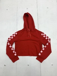 Unbranded Girls Cropped Red Pullover Hoodie Size Small - Picture 1 of 5