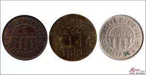 Spain Civil War Segarra of Gaia 3 Of 1pta Without Date/Series Complete Eb - Foto 1 di 2
