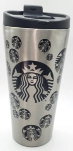 Starbucks Tumbler Stainless Steel Silver Coffee Travel Mug 16 Oz 2014 - Picture 1 of 11