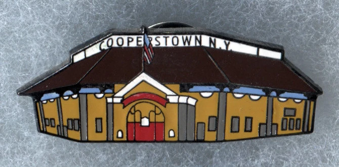 COOPERSTOWN 纽约棒球之家双打场 1.5 英寸纪念品别针纽扣 — 第 1/1 张图片