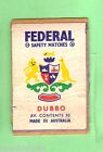 #D109.  1960s  DUBBO  TOWN  MATCHBOX LABEL