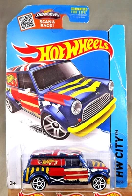 Mini van Austin 2015 Hot Wheels #27 HW City-HW Art Cars '67 azul con Pr5 Sp blanco Foto 1 de 4