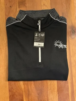 FootJoy Men’s 1/2 Zip Tonal Heather Midlayer Black Large W/Logo NWT CG-283 - Image 1 of 2