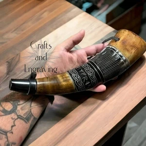 Cuerno de guerra vikingo comerciante nórdico - 18 trompetas de batalla genuinas de cuerno de buey - Premium... - Imagen 1 de 6