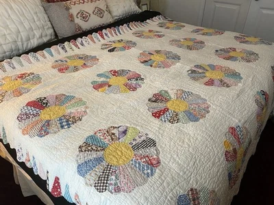 Vintage Dresdner Plattendecke mit allen vier gewellten Seiten - Bild 1 von 4