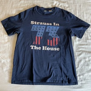 Men's LEVI'S Strauss In 73 The House T-Shirt Cotton Short Sleeve Single Stitch L - Picture 1 of 8