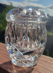 Violetta, Poland Handcut - 24% Lead Crystal - Lidded Candy Jar 4" Tall - Picture 1 of 8