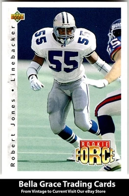 1992 Upper Deck Robert Jones #414 Dallas Cowboys Rookie NFL Football - Image 1 of 2