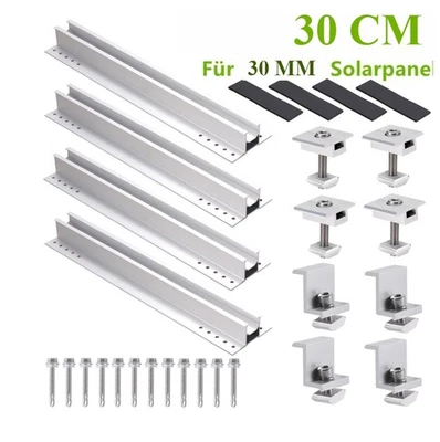 PV Halter Solarmodule Trapezblech Flachdach Alu Befestigungsschiene Montage - Bild 1 von 4