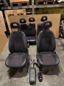 Mercedes W168 MB Classe A parzialmente in pelle rivestimento in pelle grigio scuro nero - Foto 1 di 6