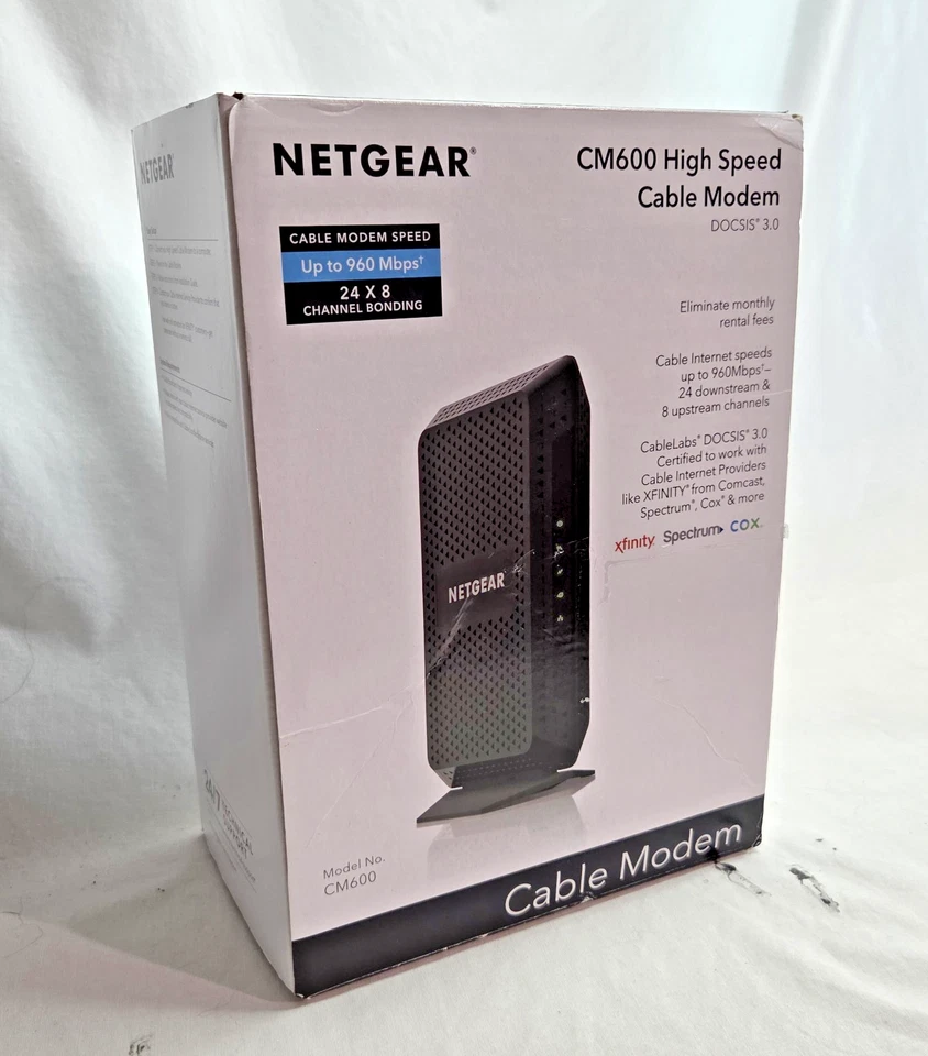 NETGEAR CM600 HIGH SPEED CABLE MODEM DOCSIS 3.0 - Image 1 of 4