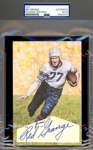 Red Grange PSA DNA Signed Goal Line Art Card Cut GLAC Autograph Bears - Picture 1 of 1