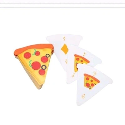 Pizza 🍕 Shaped Yellow Playing Cards 52 Cards In Plastic Case 🆕 Free Shipping! - Image 1 of 4