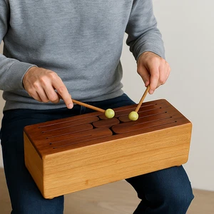 Tongue Drum in Legno Australiano cm 50x19x20h – Strumento Musicale Artigianale M - Imagen 1 de 9