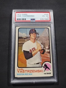 1973 Topps #245 Carl Yastrzemski Medias Rojas de Boston Salón de la fama⚾⚾💥 PSA 4 en muy buena condición-excelente  - Imagen 1 de 2