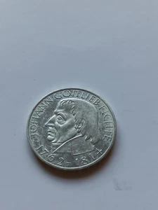 Deutschland 5 DM Gedenkmünze, Johann Gottlieb Fichte 1964, 625er - Bild 1 von 2