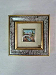 Italian Lamina Argento 925 Miniature Art Print - Picture 1 of 6