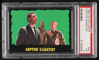 1964 Topps Bubbles Outer Limits Printed in USA Captive Scientist #42 PSA 5 5f2 - Image 1 of 3