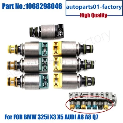 Kit de solenoide de transmisión de 7 piezas apto para BMW 325i X3 X5 AUDI A6 A8 Q7 1068298046 Foto 1 de 4