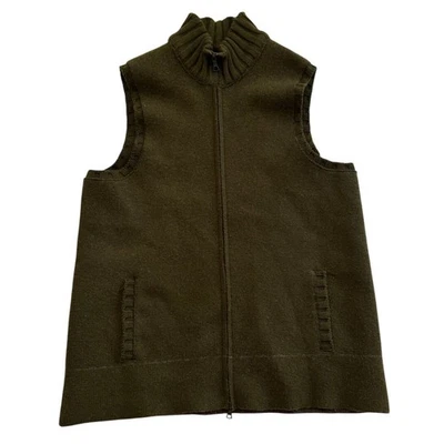 Colete Suéter Feminino Vintage Country Shop Verde Mistura de Lã Tamanho Médio Preppy - Imagem 1 de 4