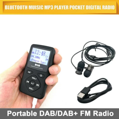 Tragbarer Audio Pocket Digital DAB/DAB+ FM Radio Earphone Bluetooth MP3 Player - Bild 1 von 4