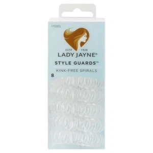 Lady Jayne Style Guards Kink-Free Spirals 8 Pack - Clear Snag-Free Hair 17022CL - Picture 1 of 2