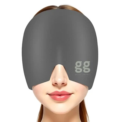 Cold Compress Head Wrap Migraine, Headache & Sinus Relief Hot/Cold Gel Ice Hat - Image 1 of 4
