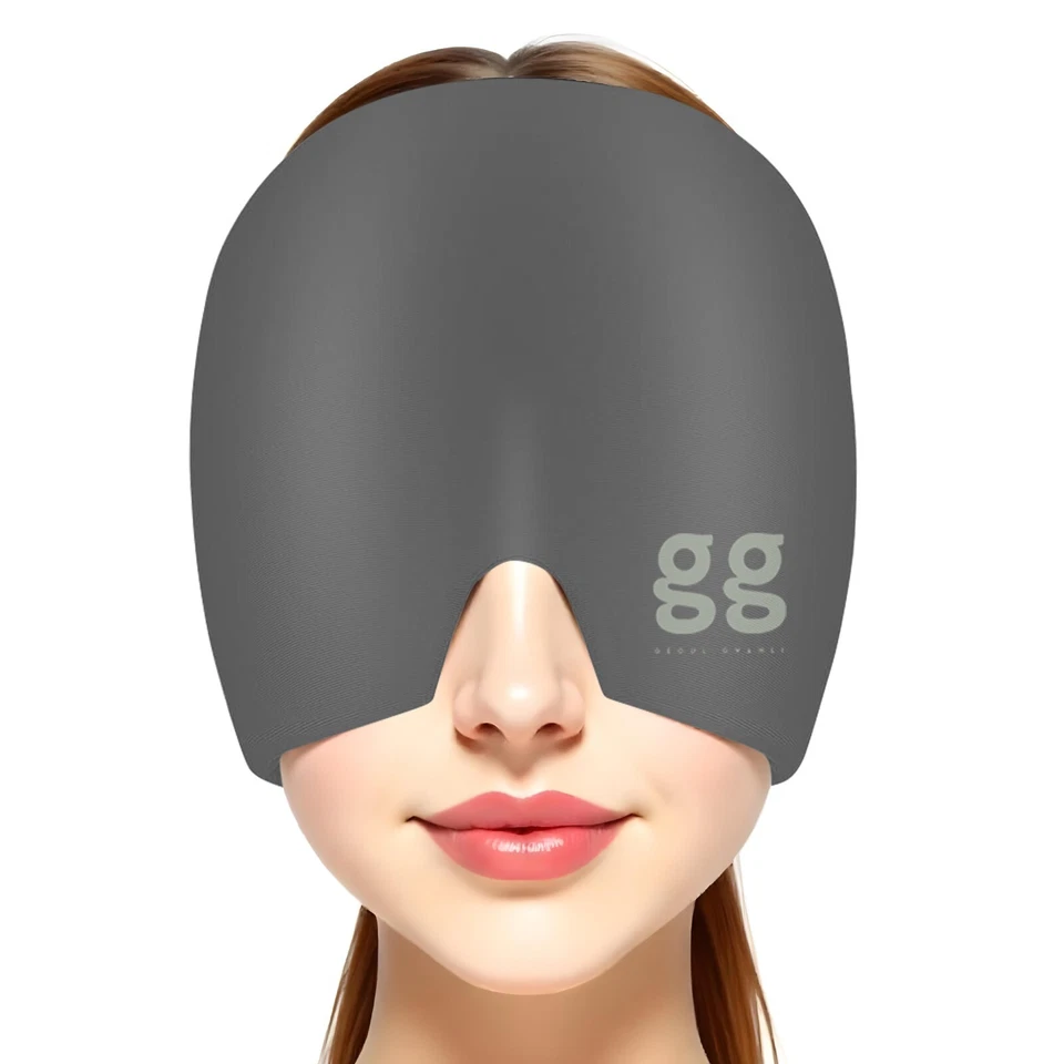 Cold Compress Head Wrap Migraine, Headache & Sinus Relief Hot/Cold Gel Ice Hat - Image 1 of 4