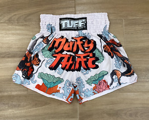 Tuff Sport Men's Muay Thai Shorts Size XL Floral Ocean Fish Fighting Gym MMA