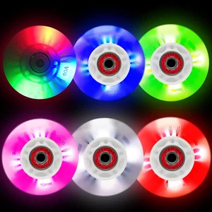 Light up Inline Skate Wheels & Roller Blade Wheels 76Mm/80Mm with Bearings ABEC- - Picture 1 of 6